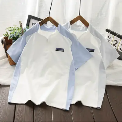 Boys Sunscreen Collar T-Shirt 2025 UV Protection