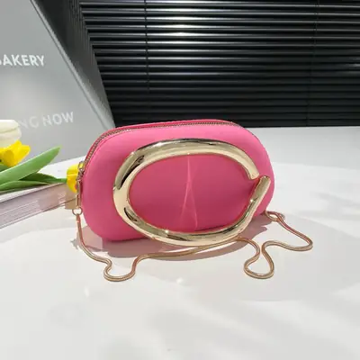 Candy Color Retro Metal Crossbody Bag for Women