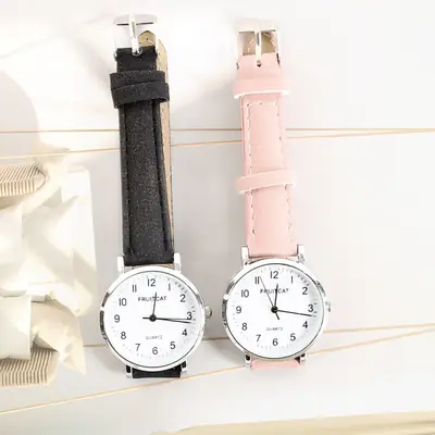 Korean Style Couple Watches for Girls & Boys Ultra-Thin Quartz
