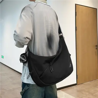 Men's Black Crossbody Shoulder Bag 2026