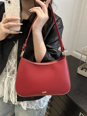 Red French Shoulder Bag for Women 2026