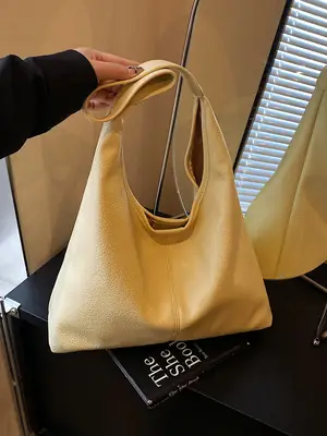 Women's Large Capacity Tan Shoulder Bag Summer 2025