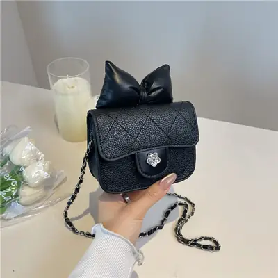 Black Bow Crossbody Bag for Women 2025
