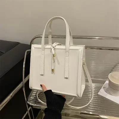 White Women's Square Shoulder Bag 2025 New Style