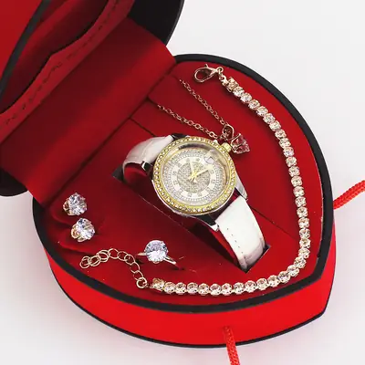 Women's Cross-Border Jewelry Set with Quartz Watch