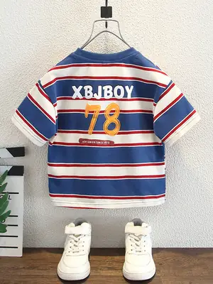 8240 Boys Striped T-Shirt 2026 New Style