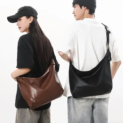 Women's Large Capacity Casual Tote Bag Brown Black