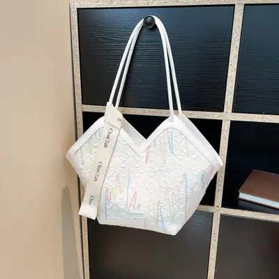 2025 White Embroidered Crossbody Bag for Women