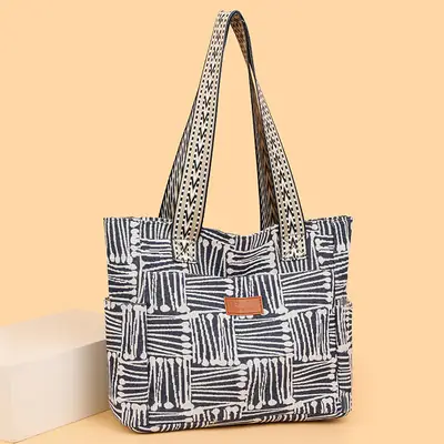 Women Striped Casual Shoulder Bag 2025 New