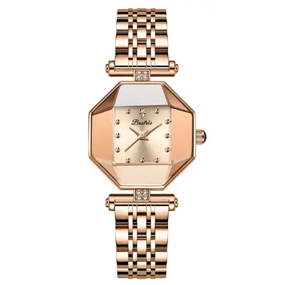 Baopele Women's Rose Gold Analog Crown Watch