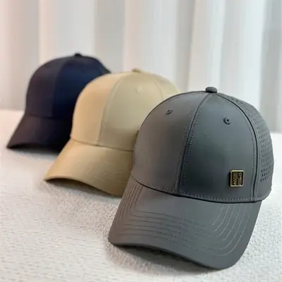 Men's Grey Mesh Baseball Cap with Logo