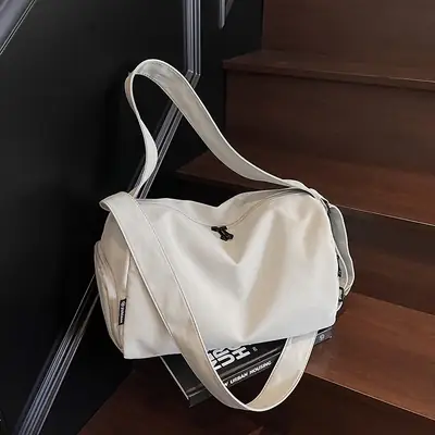White Crossbody Bag for Girls & Men Large Capacity