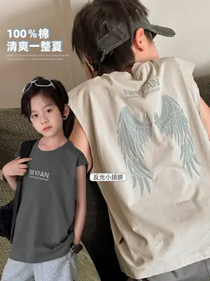 Kids Vests 2026 Summer Sleeveless Pure Cotton Boys