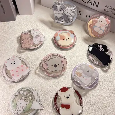 Cute Cartoon Magnetic Phone Holder with Multiple Colors