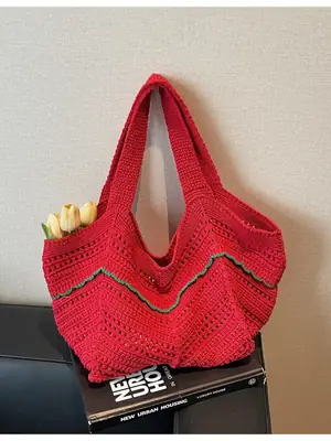 Women's Natural Brown Woven Shoulder Bag
