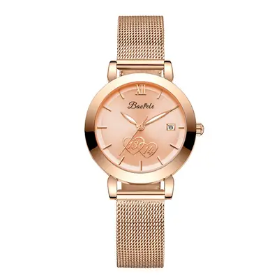 Women's Rose Gold Mesh Watch B3204L