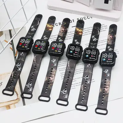 LED Love Heart Earth Electronic Watch for Men Women