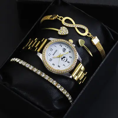 Women's High-Looking Quartz Watch Bracelet Set