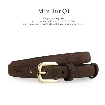2025 Women's Korean Style Leather Belt Brown