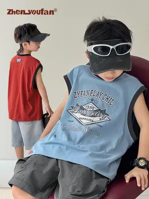Zhenpinxuan Kids Red Sleeveless Vest 2025