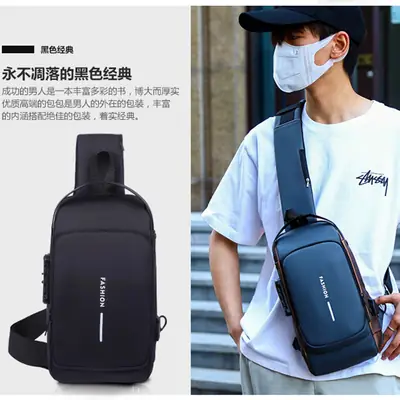 Crossbody Password Lock Bag Men Women Anti Theft