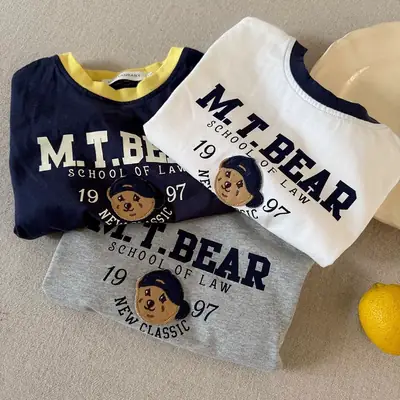 Pure Cotton Boys T-Shirt M.T Bear 2025 Summer