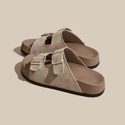 Thick-Soled Height-Increasing Birkenstock Sandals for Women's Summer Outer Wear 2025 Spring New Retro Casual Beach Sandals