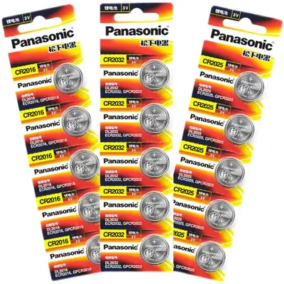 Panasonic Cr2032 Button Battery Cr2025/Cr2016/Electronic Weighing Scale Car Key Remote Control 3V