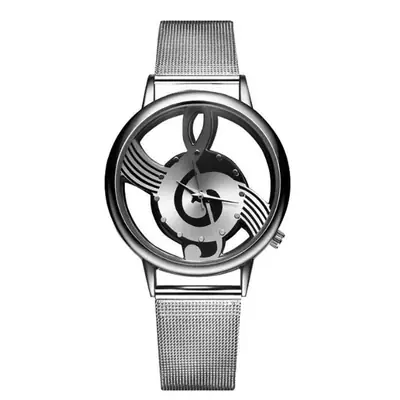 Steel Band Hollow Music Note Couple Watches