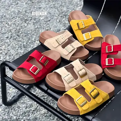 Thick-Soled Birkenstock Slippers for Women's Summer Outer Wear 2025 New Versatile Seaside Beach Super Hot and Beautiful with Skirt Sandals
