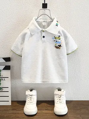 8270 Boys Summer Polo Shirt Short Sleeve 2026 New Style