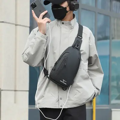 Korean Style Water-Proof Crossbody Bag for Men