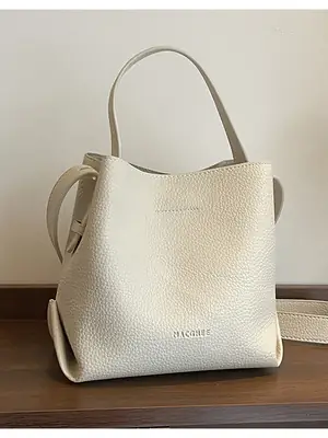 Women's Crossbody Bag Cream Leather 2025 New Trendy