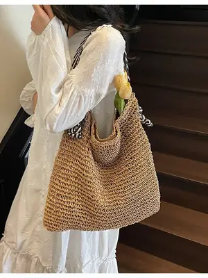 Women Cross-Border Woven Bag 2025 New Texture Hollow Design