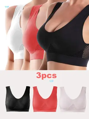 3Pcs Breathable Liftup Air Bra Large Cross Border