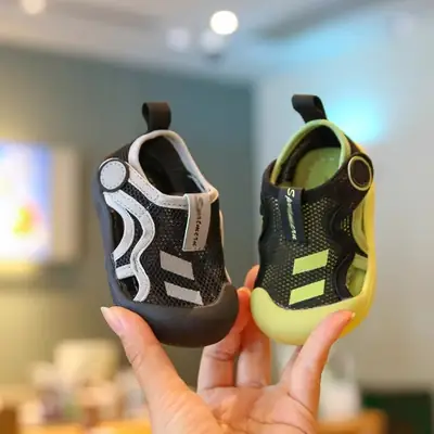 Baby Shoes Spring and Summer 1 to 2 Years Old Baby Mesh Shoes Soft Sole Toddler Shoes Boys Sandals Breathable Kidsren's Shoes