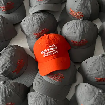Women Orange Baseball Cap with Letter Embroidery