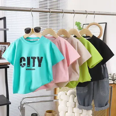 Girls City Print Cotton T-Shirt Medium to XL