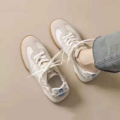 Women's Thick Sole Training Shoes White Spring Summer