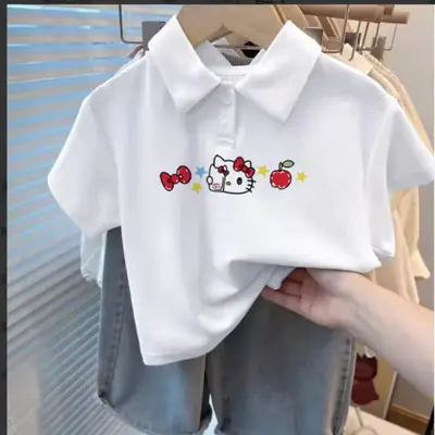 Children's White SpongeBob Polo Shirt Medium to XL