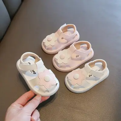 Baby Girl Sandals Baotou Summer Baby Soft-Soled Non-Slip Toddler Shoes 1-3 Years Old 2 Kidsren's Shoes Girls Princess Shoes
