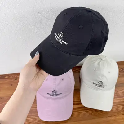 Women Baseball Cap Wide Brim Sunshade Hat Beige Purple