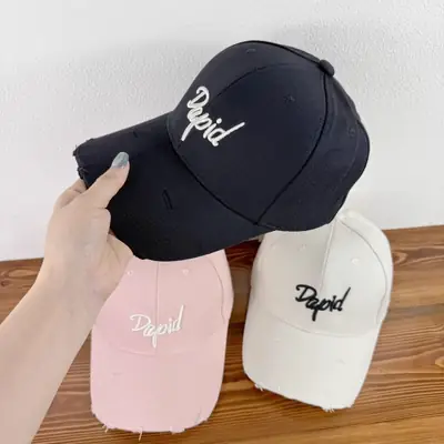 Korean Style New Letter Embroidery Baseball Cap for Men Women