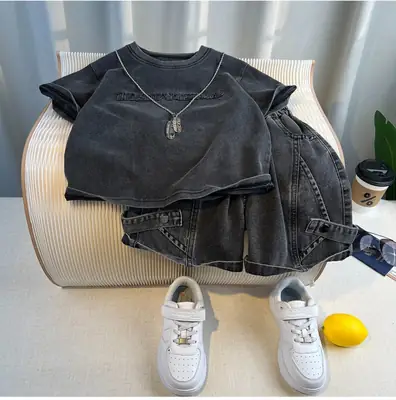 Boys Korean Style Shorts Suit Summer High-End Kids
