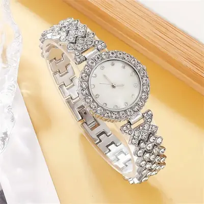 High-End Women's Full Diamond Quartz Watch