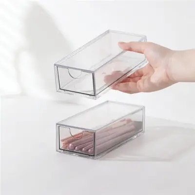 Transparent Acrylic Makeup Storage Box 9 Drawer 12cm