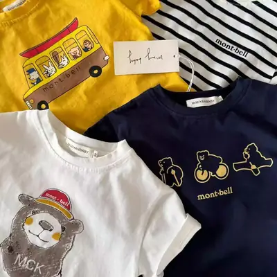 Children's Cartoon Printed T-Shirts Summer Wear