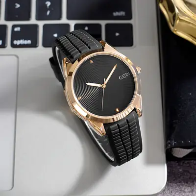 Blue Silicone Sports Watch for Men Women