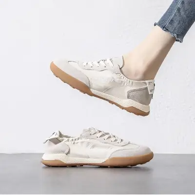 Women's Retro Training Shoes White Soft Sole Casual Sports