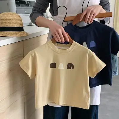 Navy Blue Boys Cotton T-Shirt 2025 Kids